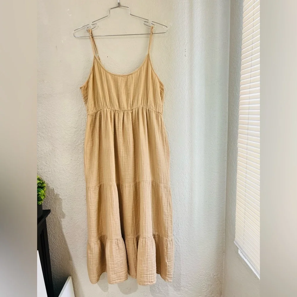 Salty lemon cotton maxi dress size M/L fits